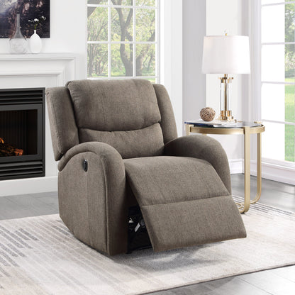 Foxcroft Brown Chenille Power Reclining Chair - 9316BR-1PW - Bien Home Furniture &amp; Electronics