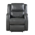 Foxcroft Gray Faux Leather Power Reclining Chair - 9316PUGY-1PW - Bien Home Furniture & Electronics