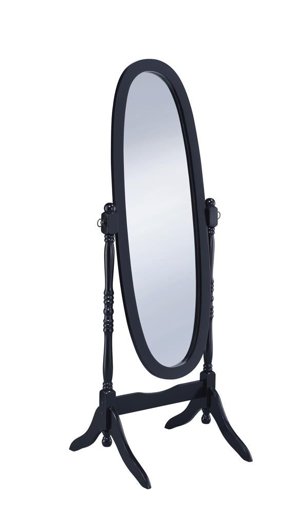 Foyet Black Oval Cheval Mirror - 950803 - Bien Home Furniture &amp; Electronics