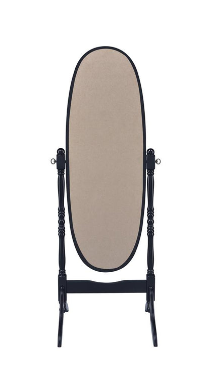 Foyet Black Oval Cheval Mirror - 950803 - Bien Home Furniture &amp; Electronics