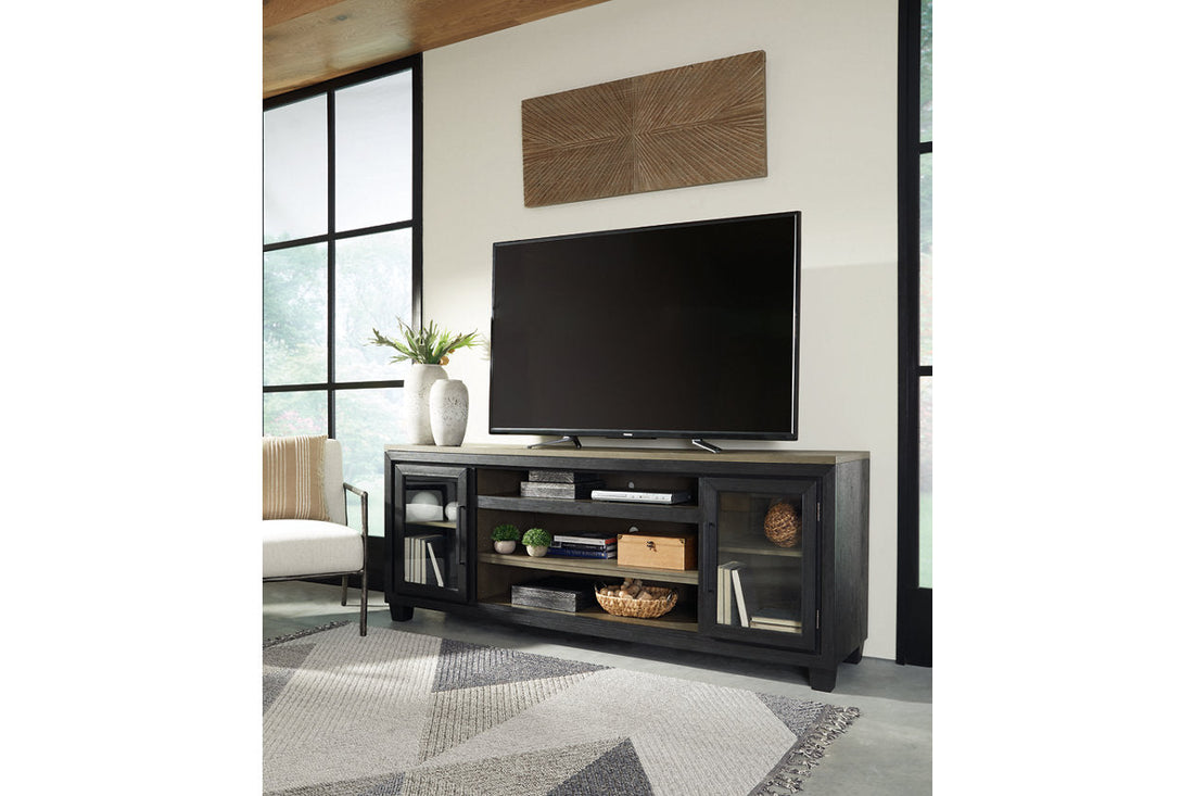 Foyland Black/Brown 83" TV Stand - W989-68 - Bien Home Furniture & Electronics