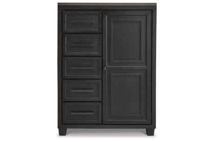Foyland Black/Brown Door Chest - B989-48 - Bien Home Furniture &amp; Electronics