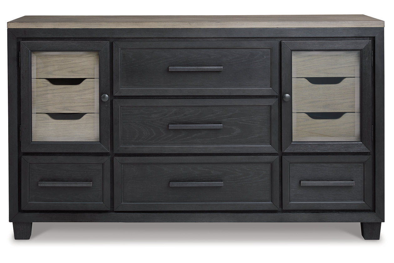 Foyland Black/Brown Dresser - B989-31 - Bien Home Furniture &amp; Electronics