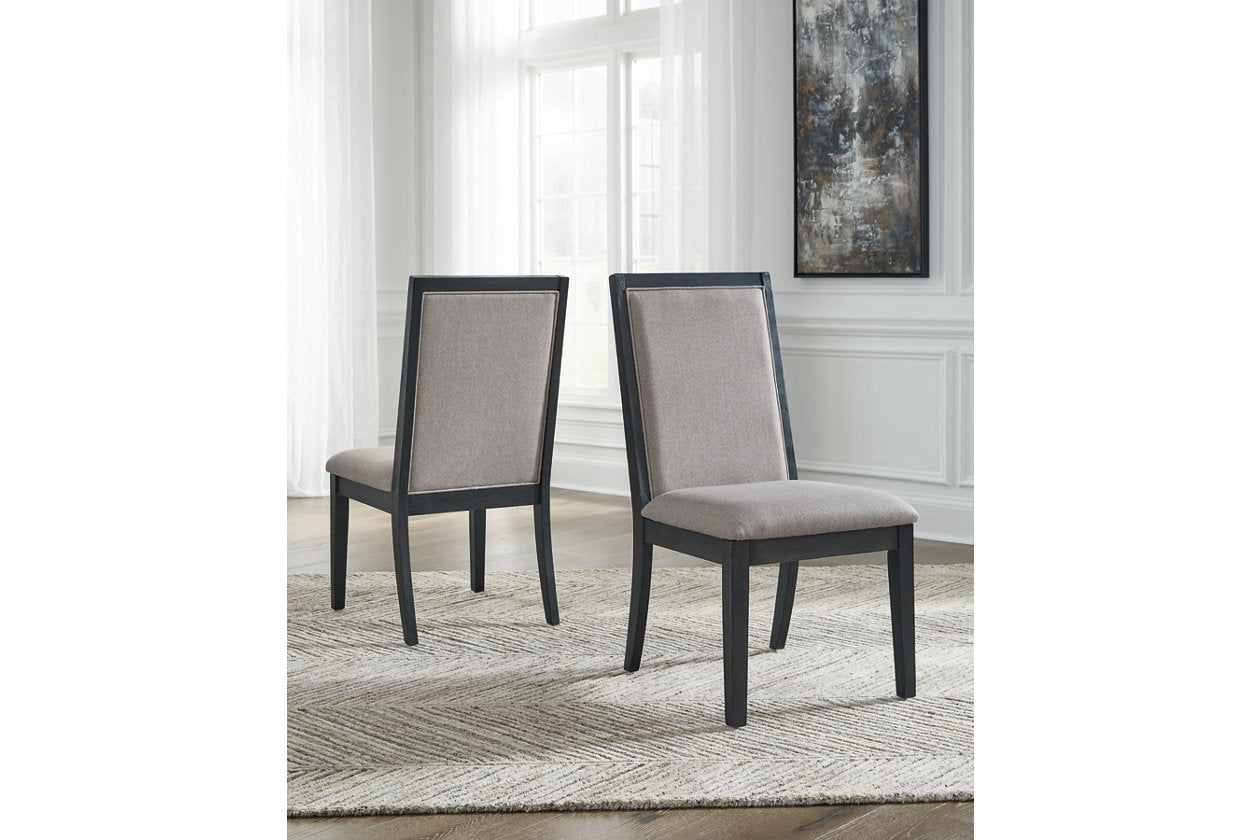 Foyland Light Gray/Black Dining Chair, Set of 2 - D989-01 - Bien Home Furniture &amp; Electronics