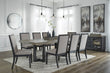 Foyland Light Gray/Black Rectangular Dining Set - SET | D989-25 | D989-01(2) - Bien Home Furniture & Electronics
