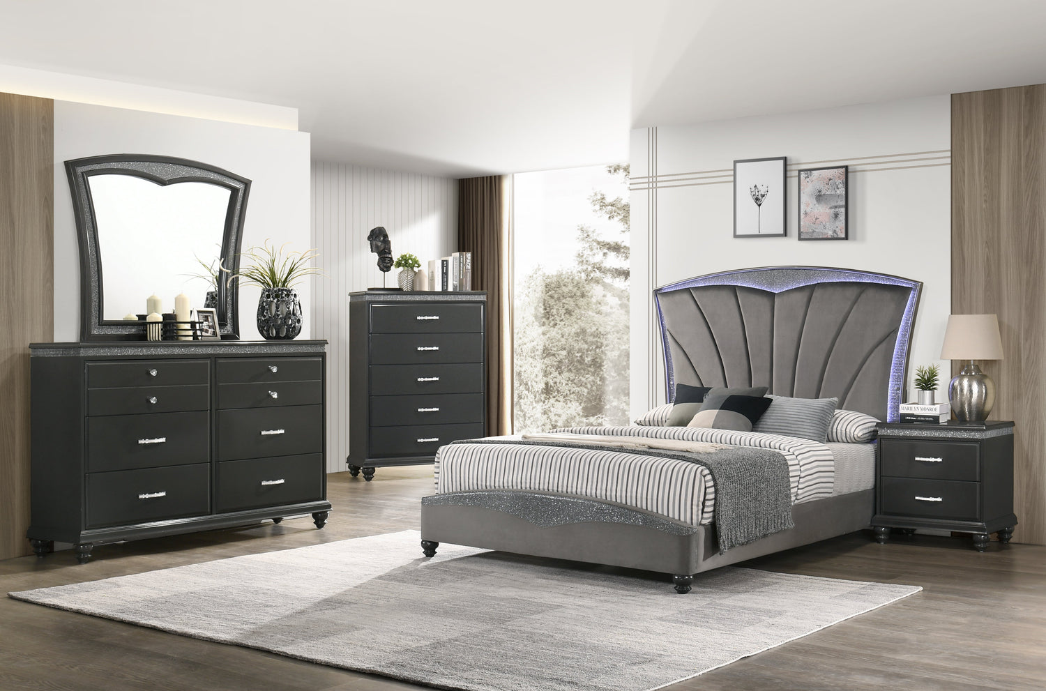 Frampton Gray Chest - B4790-4 - Bien Home Furniture &amp; Electronics