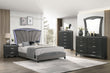 Frampton Gray LED Upholstered Platform Bedroom Set - SET | B4790-Q-HBFB | B4790-KQ-RAIL | B4790-1 | B4790-11 | B4790-2 - Bien Home Furniture & Electronics