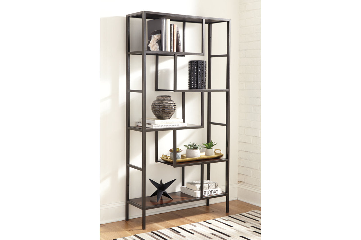 Frankwell Brown/Black Bookcase - A4000021 - Bien Home Furniture &amp; Electronics