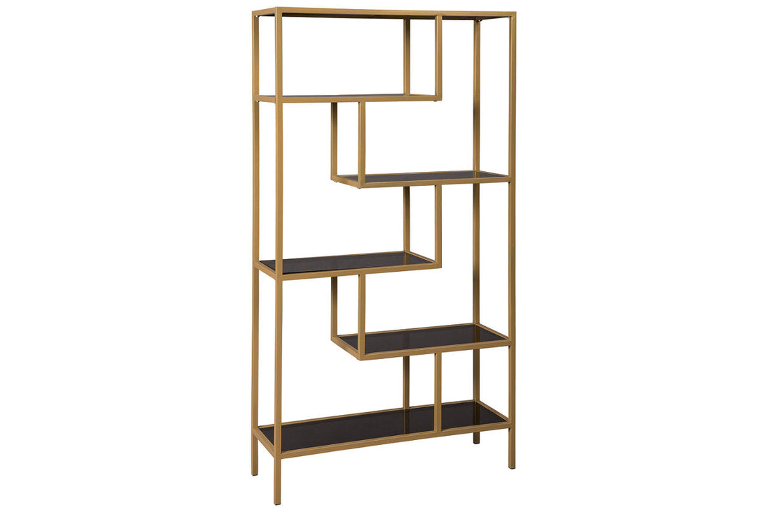 Frankwell Gold Finish Bookcase - A4000286 - Bien Home Furniture &amp; Electronics