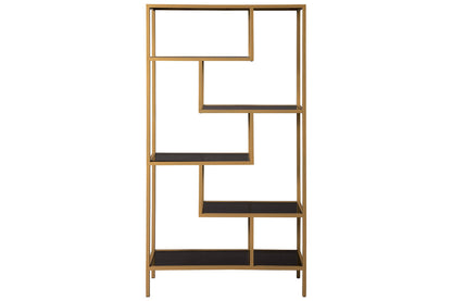Frankwell Gold Finish Bookcase - A4000286 - Bien Home Furniture &amp; Electronics