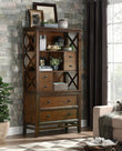 Frazier Park Brown Cherry Wood Bookcase - 1649-18 - Bien Home Furniture & Electronics