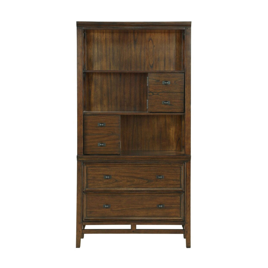 Frazier Park Brown Cherry Wood Bookcase - 1649-18 - Bien Home Furniture &amp; Electronics