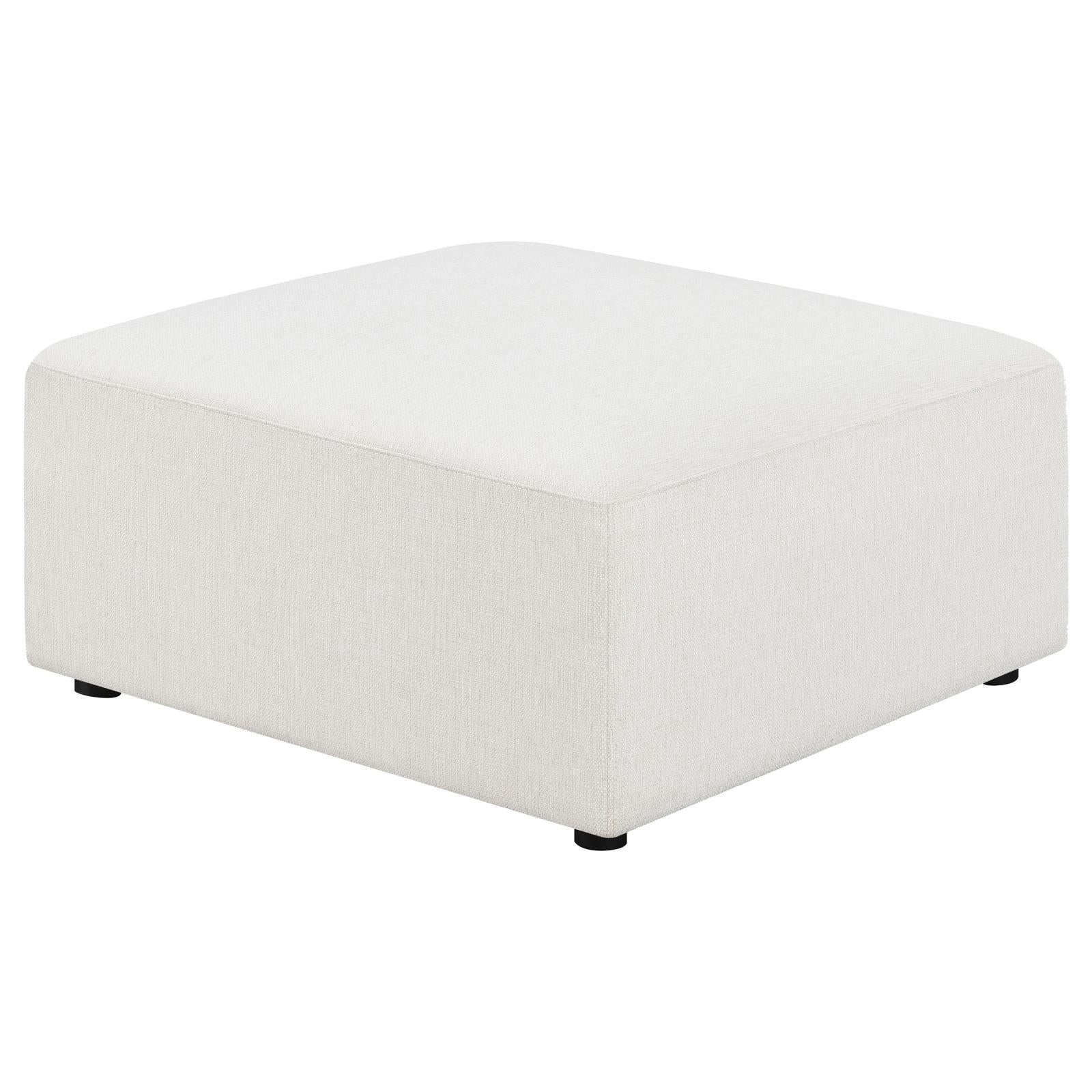 Freddie Upholstered Square Ottoman Pearl - 551643 - Bien Home Furniture &amp; Electronics