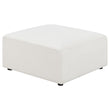 Freddie Upholstered Square Ottoman Pearl - 551643 - Bien Home Furniture & Electronics