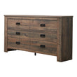 Frederick Weathered Oak 6-Drawer Dresser - 222963 - Bien Home Furniture & Electronics