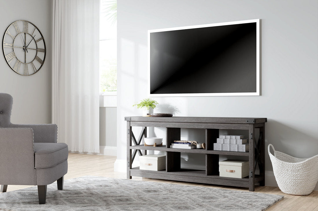Freedan Grayish Brown Large TV Stand - W286-58 - Bien Home Furniture &amp; Electronics