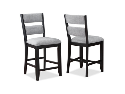 Frey Black/Gray Counter Height Chair, Set of 2 - 2716S-24 - Bien Home Furniture &amp; Electronics