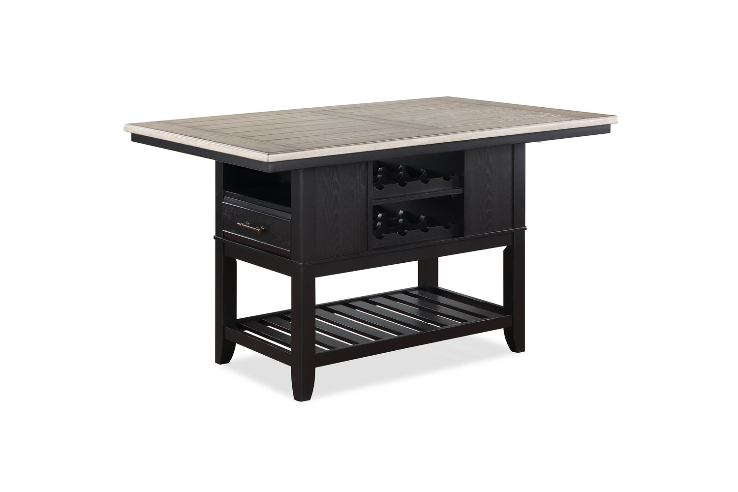 Frey Black/Gray Counter Height Set - SET | 2716T-4060-TOP | 2716T-4060-BASE | 2716S-24(2) - Bien Home Furniture &amp; Electronics