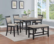 Fulton Charcoal/Light Gray Extendable Counter Height Dining Set - SET | 2727LG-T-4848 | 2727LG-S-24(2) - Bien Home Furniture & Electronics