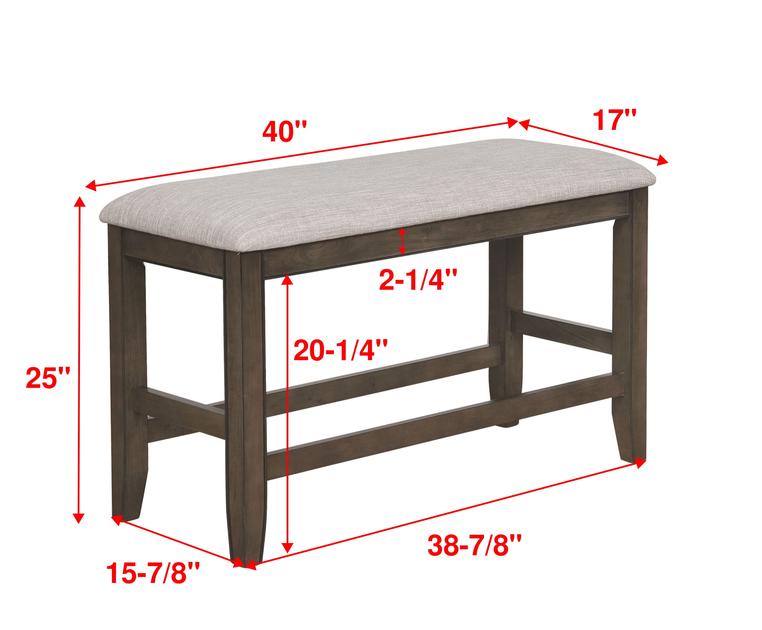 Fulton Gray Counter Height Set - SET | 2727GY-T-4848 | 2727GY-S-24(2) - Bien Home Furniture &amp; Electronics