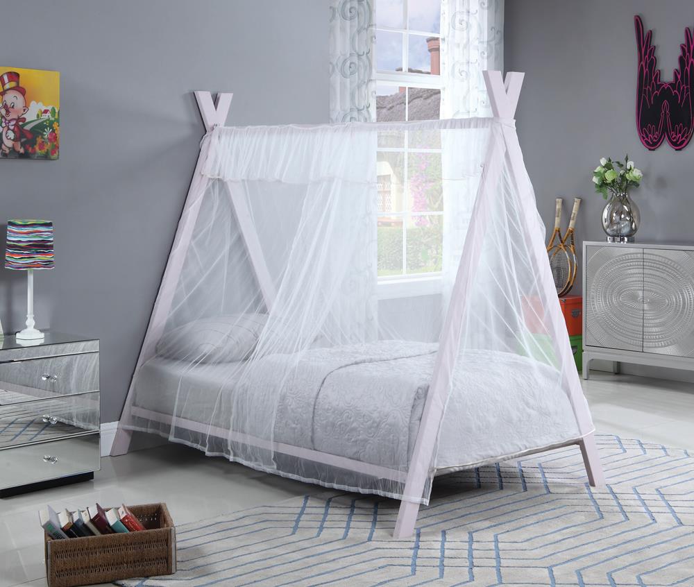 Fultonville Twin Metal Tent Bed Pink - 302133 - Bien Home Furniture &amp; Electronics