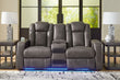 Fyne-Dyme Shadow Power Reclining Loveseat with Console - 3660218 - Bien Home Furniture & Electronics