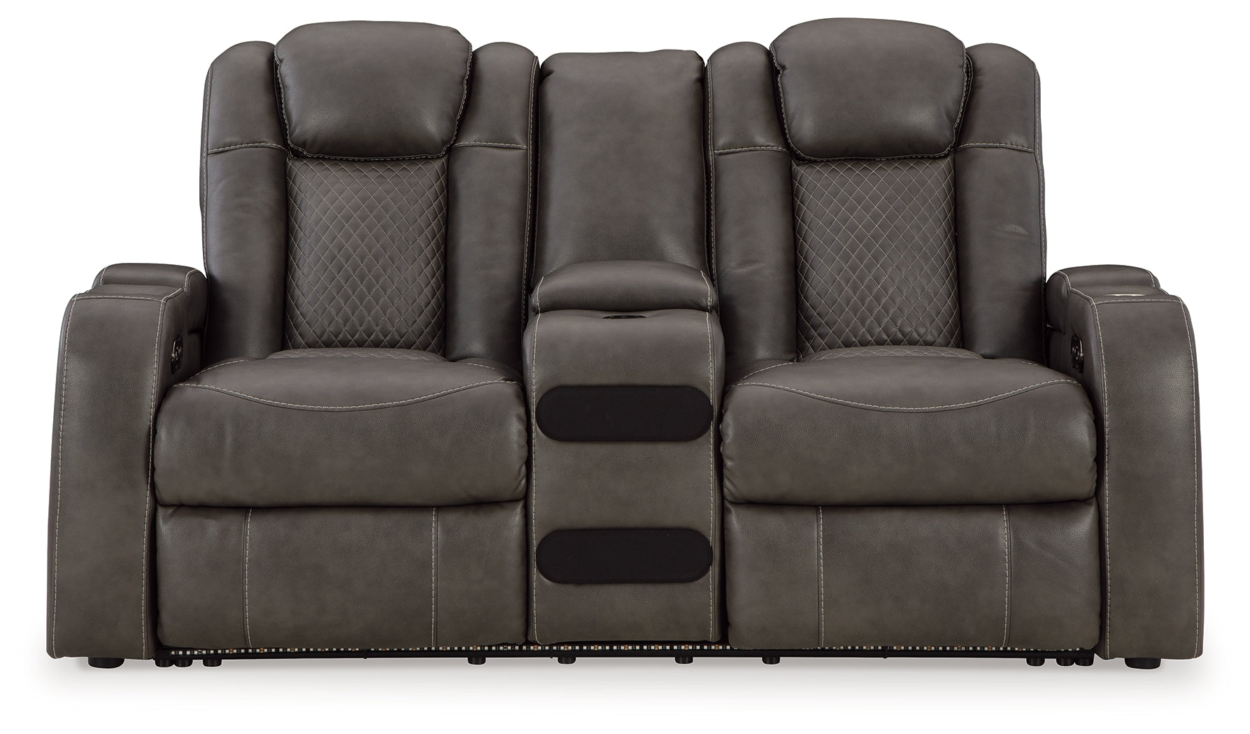 Fyne-Dyme Shadow Power Reclining Loveseat with Console - 3660218 - Bien Home Furniture &amp; Electronics