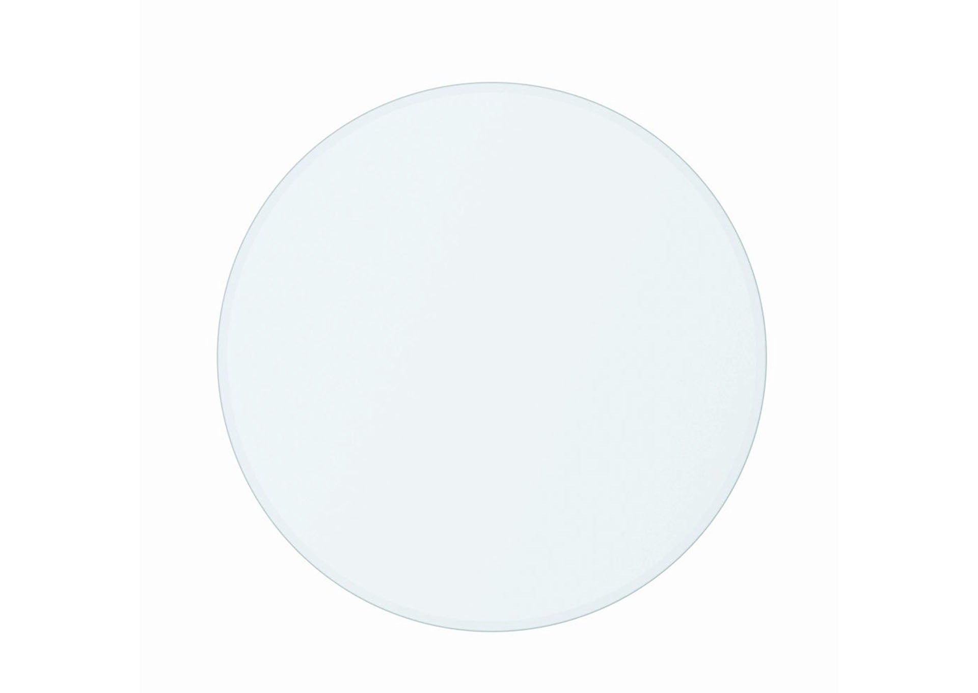 G48RD 48" Round Clear Bevel Glass tabletop, 10mm - G48RD - Bien Home Furniture &amp; Electronics