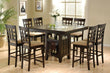 Gabriel 7-Piece Square Dining Set Cappuccino - 100438-S7 - Bien Home Furniture & Electronics
