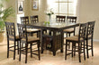 Gabriel 9-Piece Square Dining Set Cappuccino - 100438-S9 - Bien Home Furniture & Electronics