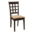 Gabriel Cappuccino/Tan Lattice Back Side Chairs, Set of 2 - 100772 - Bien Home Furniture & Electronics