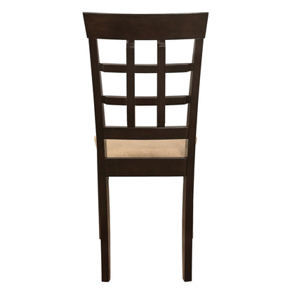 Gabriel Cappuccino/Tan Lattice Back Side Chairs, Set of 2 - 100772 - Bien Home Furniture &amp; Electronics