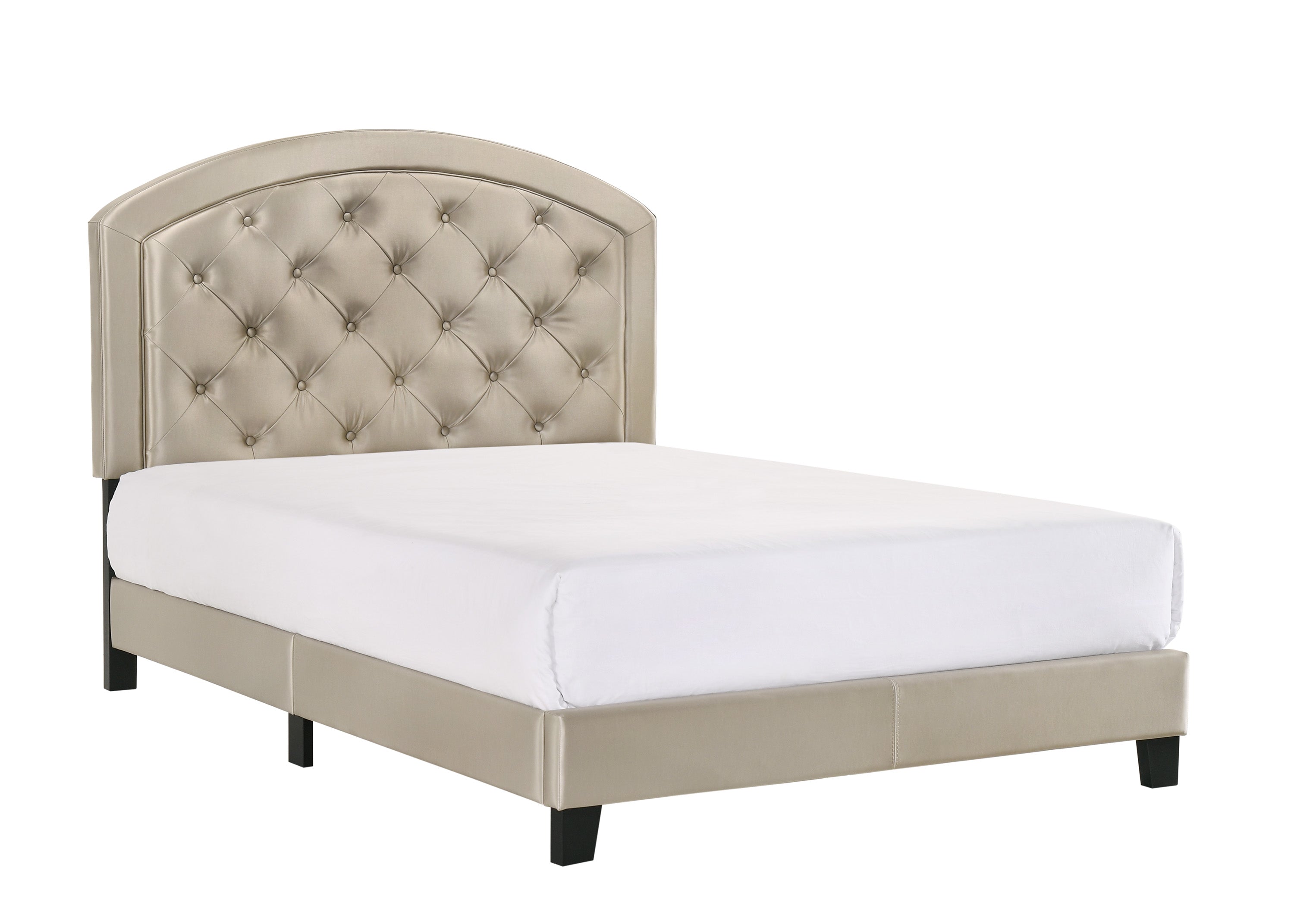 Gaby Gold Full Upholstered Platform Bed - 5269PUGD-F - Bien Home Furniture &amp; Electronics