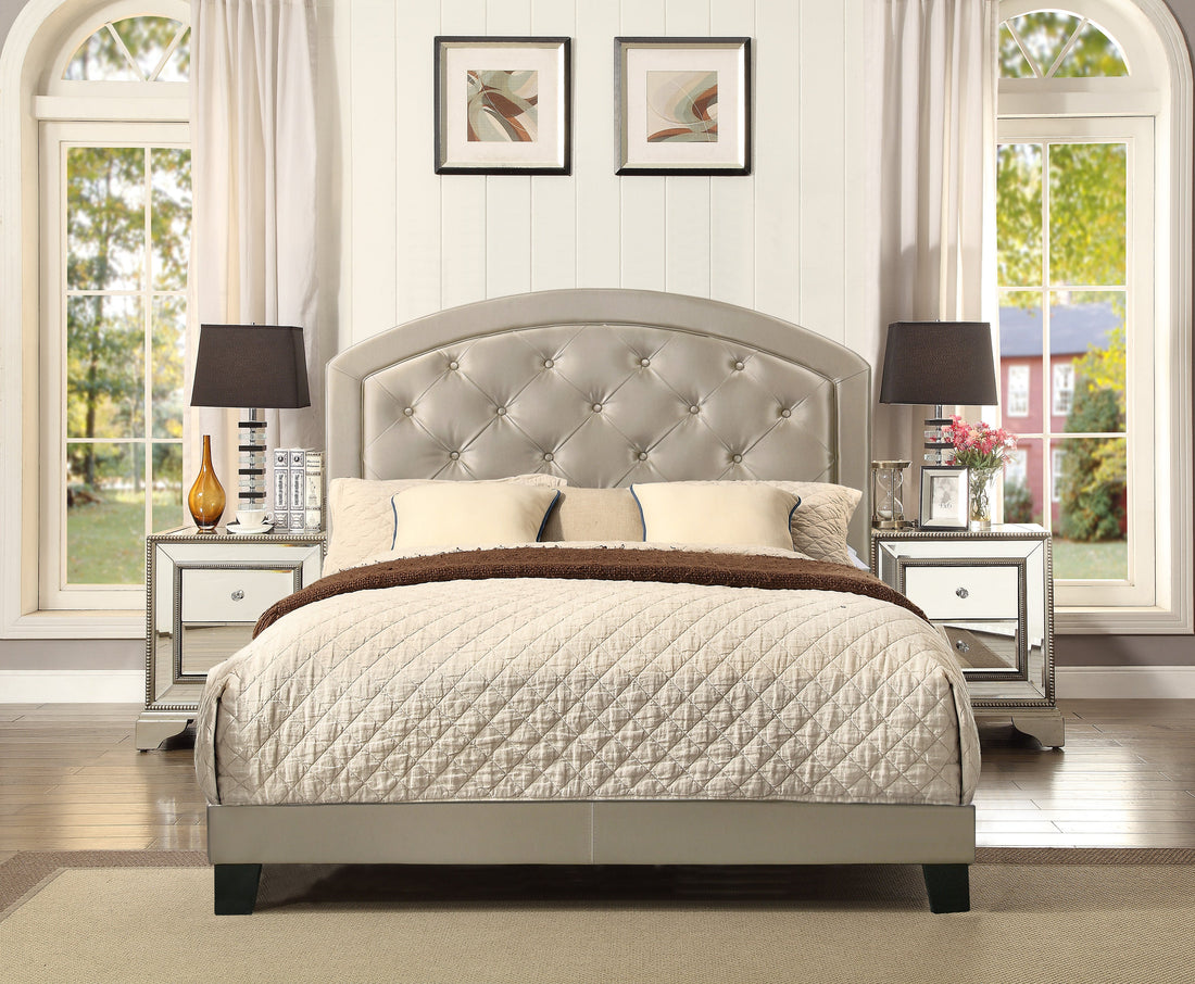 Gaby Gold Full Upholstered Platform Bed - 5269PUGD-F - Bien Home Furniture &amp; Electronics