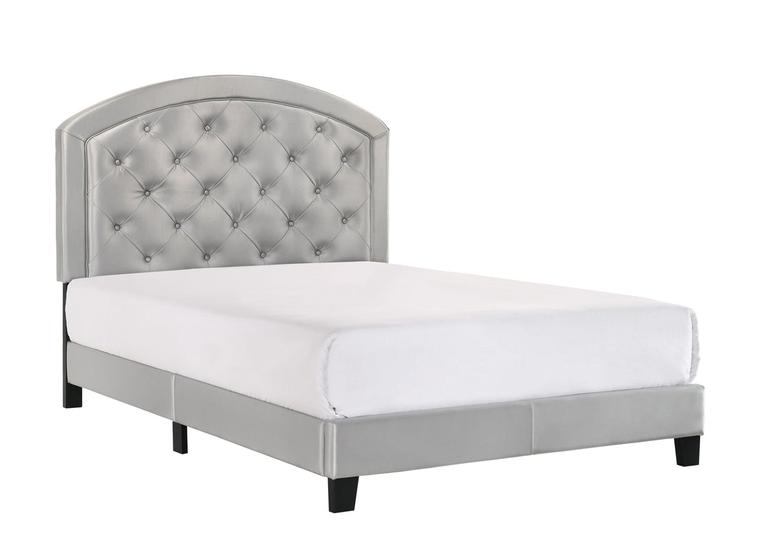 Gaby Silver Full Upholstered Platform Bed - 5269PUSL-F - Bien Home Furniture &amp; Electronics