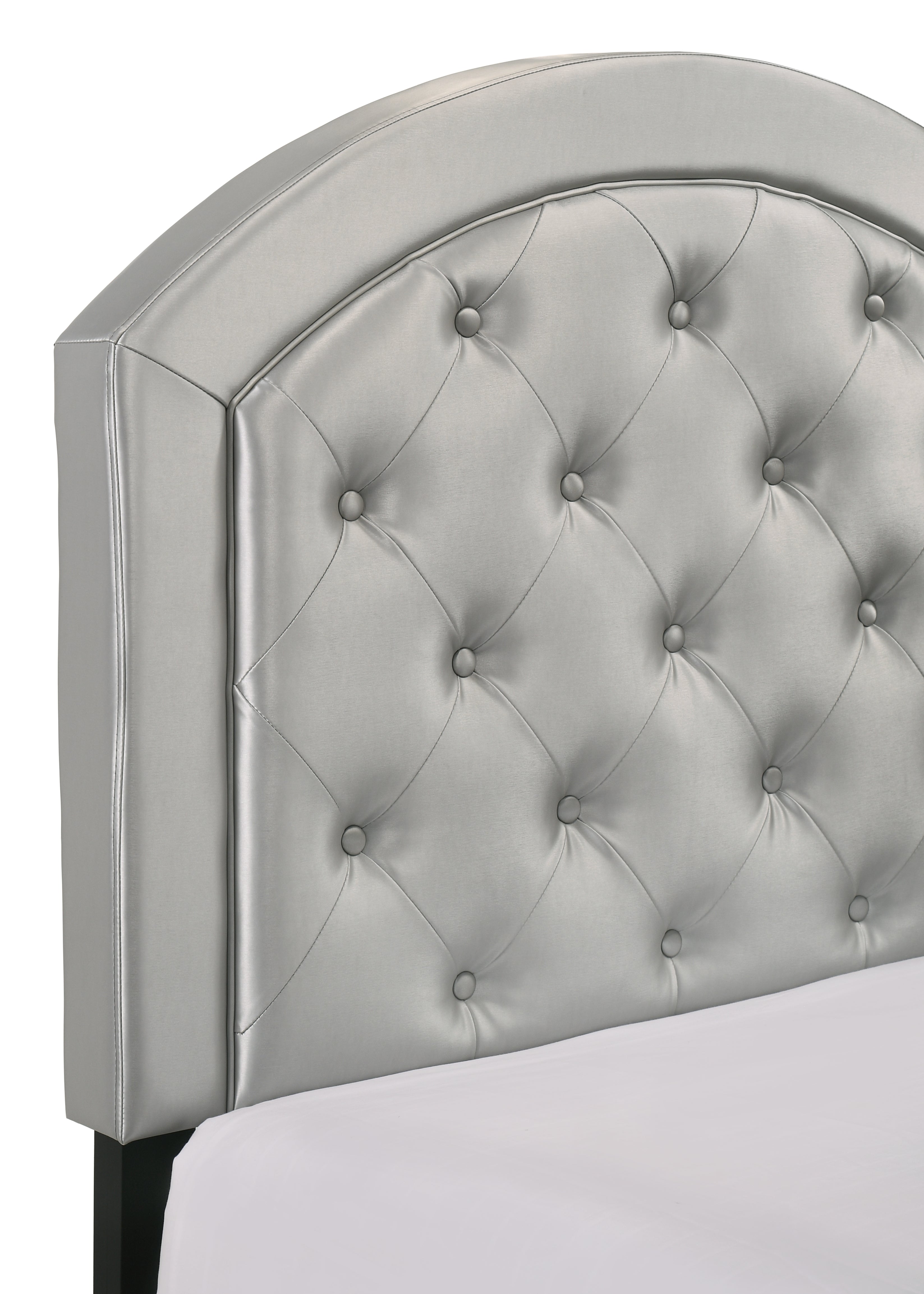 Gaby Silver Twin Upholstered Platform Bed - 5269PUSL-T - Bien Home Furniture &amp; Electronics