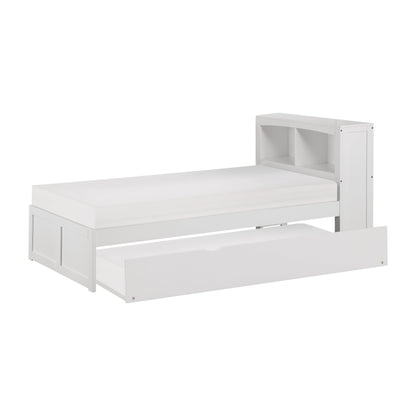 Galen White Twin Bookcase Bed with Twin Trundle - SET | B2053BCW-1 | B2053BCW-2 | B2053W-R - Bien Home Furniture &amp; Electronics