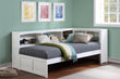 Galen White Twin Bookcase Corner Bed - SET | B2053BCW-1 | B2053BCW-2 | B2053BCW-BC - Bien Home Furniture & Electronics