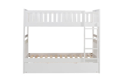 Galen White Twin/Twin Bunk Bed with Twin Trundle - SET | B2053W-1 | B2053W-2 | B2053W-SL | B2053W-R - Bien Home Furniture &amp; Electronics