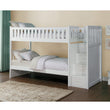 Galen White Twin/Twin Step Bunk Bed - SET | B2053SBW-1 | B2053SBW-2 | B2053SBW-3 | B2053SBW-SL - Bien Home Furniture & Electronics
