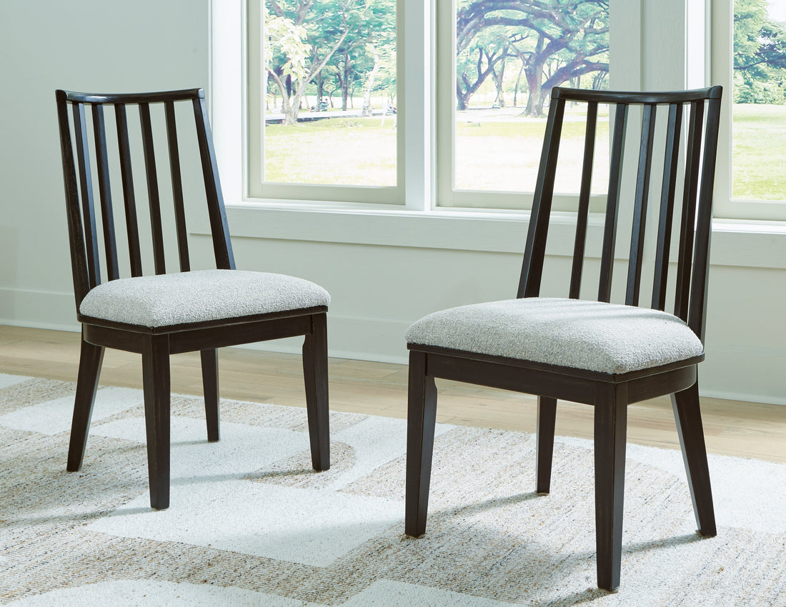 Galliden Black Dining Chair, Set of 2 - D841-01 - Bien Home Furniture &amp; Electronics