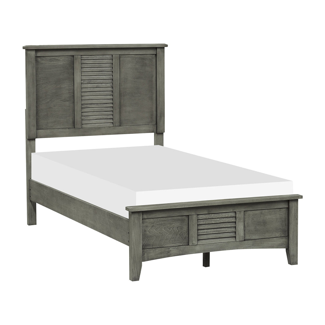 Garcia Gray Twin Bed - 2046T-1* - Bien Home Furniture &amp; Electronics
