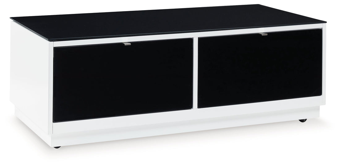 Gardoni White/Black Coffee Table - T756-1 - Bien Home Furniture &amp; Electronics