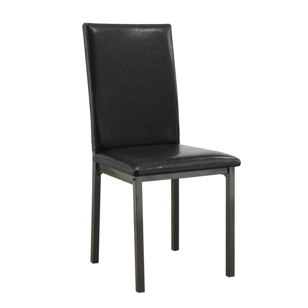 Garza Black Upholstered Dining Chairs, Set of 2 - 100612 - Bien Home Furniture &amp; Electronics