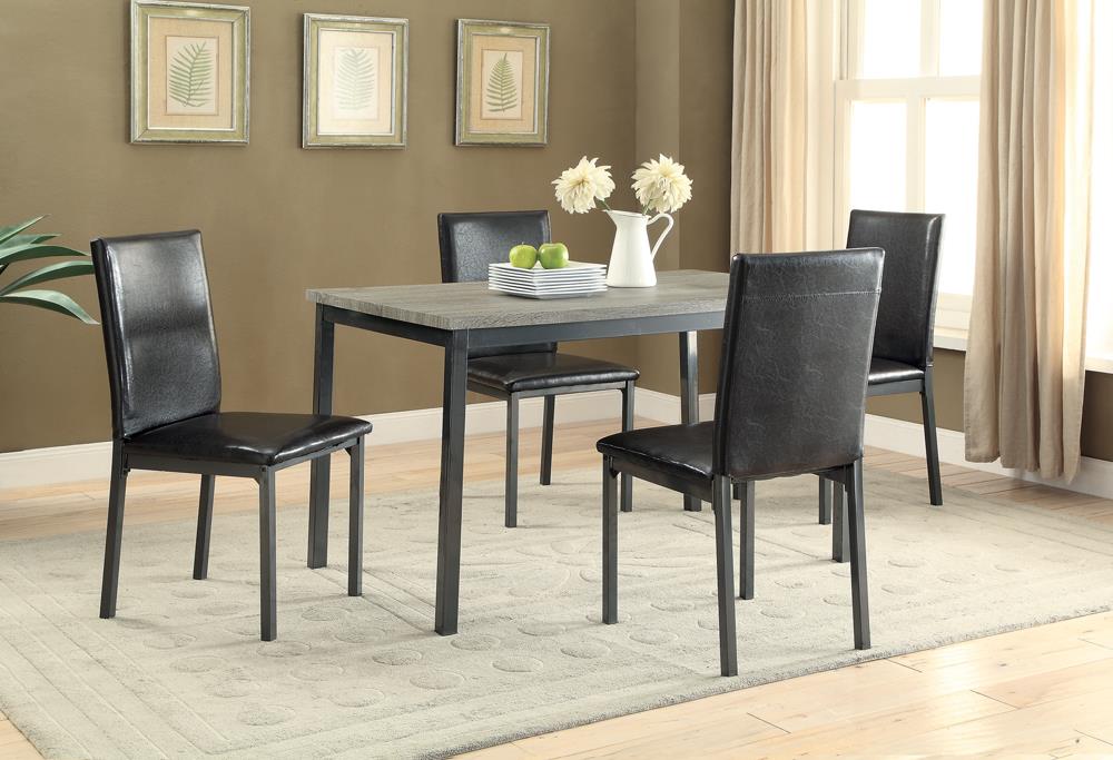 Garza Black Upholstered Dining Chairs, Set of 2 - 100612 - Bien Home Furniture &amp; Electronics