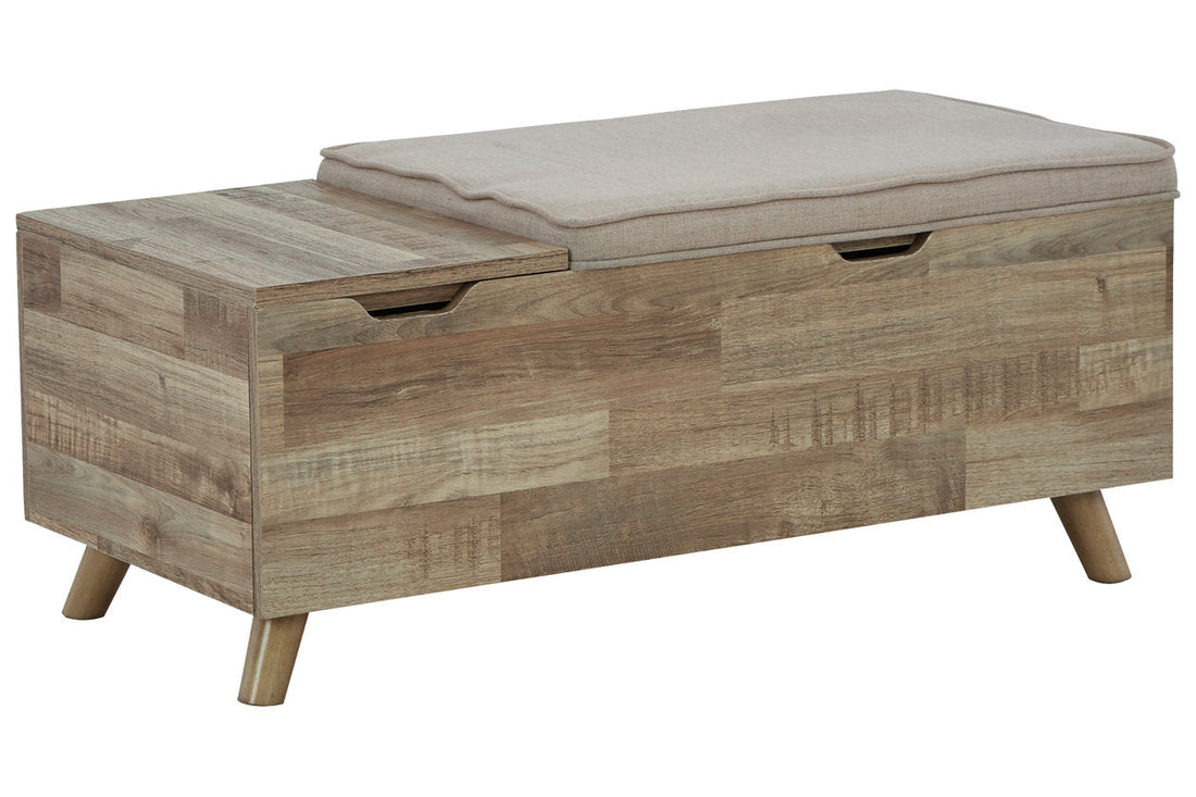Gerdanet Beige/Brown Storage Bench - A3000318 - Bien Home Furniture &amp; Electronics