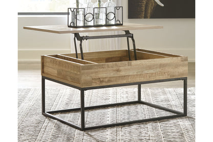 Gerdanet Natural Lift-Top Coffee Table - T150-9 - Bien Home Furniture &amp; Electronics