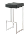 Gervase Black/Chrome Square Bar Stool - 105263 - Bien Home Furniture & Electronics