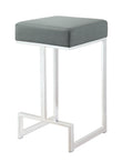 Gervase Gray/Chrome Square Counter Height Stool - 105252 - Bien Home Furniture & Electronics