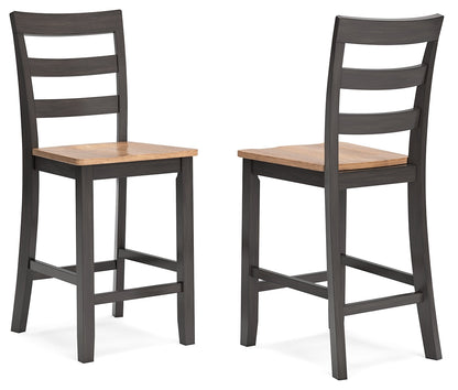 Gesthaven Natural/Brown Counter Height Barstool, Set of 2 - D396-124 - Bien Home Furniture &amp; Electronics